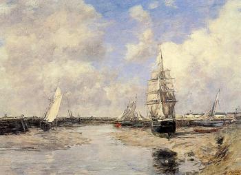 尤金 佈丹 Estuary at Trouville 尤金 佈丹 Estuary at Trouville